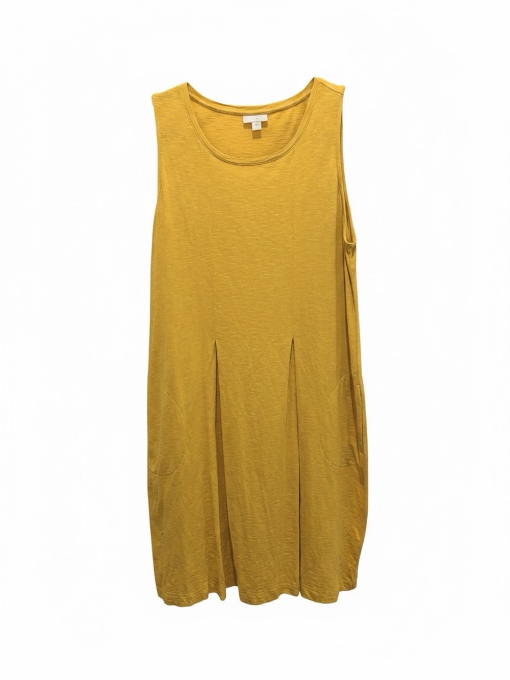 J. Jill Sleeveless Mustard Yellow Knee Length Dress Size L